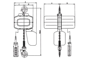 HH-B�͆���h(hu��n)�늄�(d��ng)���J HH-B type single phase chain electric hoist